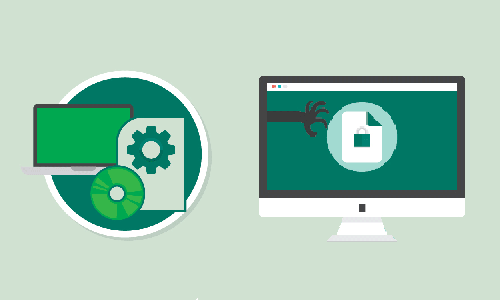 Image of computer settings and someone unlocking computer security